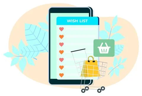 Wishlist Concept Illustration Illustrazione stock
