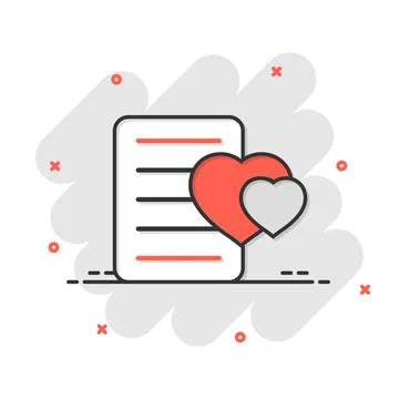 Wishlist icon in comic style. Like document cartoon vector illustration on wh Stockillustratie