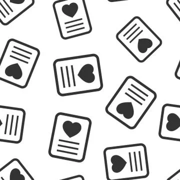 Wishlist icon in flat style. Like document vector illustration on white isola Illustrazione stock