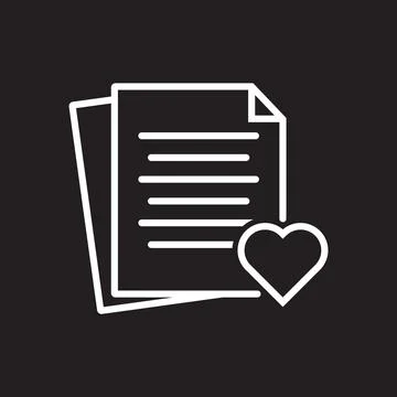 Wishlist icon vector Stock Illustration