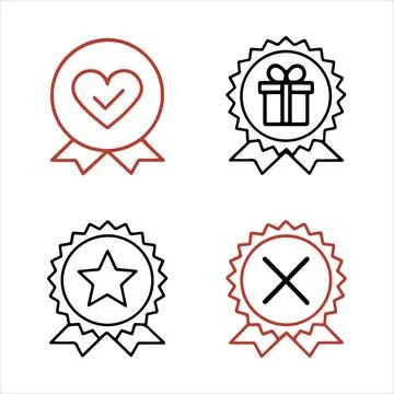 Wishlist icons set vector file Illustrazione stock