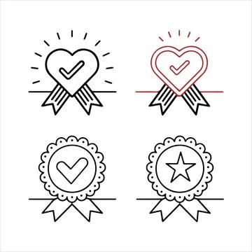 Wishlist icons set vector file Stock Illustration