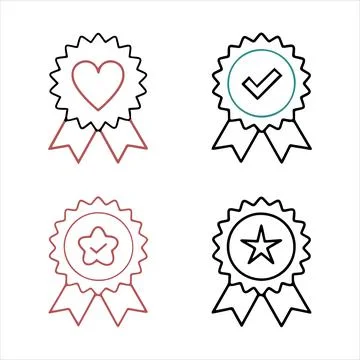 Wishlist icons set vector file Stock Illustration