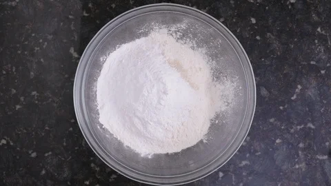 Wisking Dry Ingredients Video stock 120300612