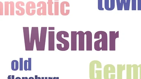 Wismar Tag Cloud Animated On White Background Stock Footage 103095116