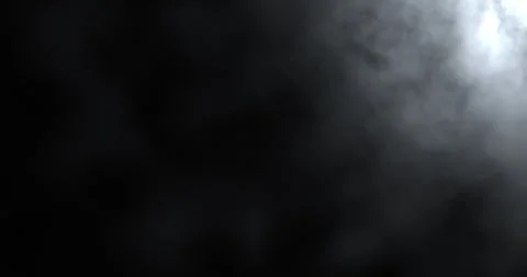 Wisp and fog in a black background with a light in the right side. Loop Vidéo 337289826