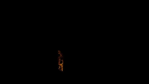 Wisp of Fire Atmospheric Layer on black screen Stock Footage 325834119