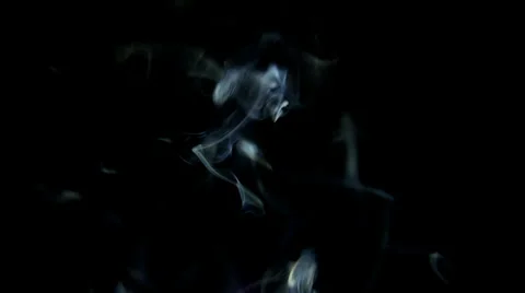 Wisping Incense Smoke on Black Background Stock Footage 27818250
