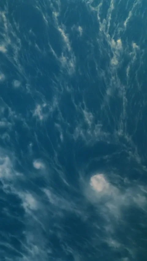 Wispy Cirrus Clouds Drifting Across Deep Blue Sky in Montana USA. Stock Footage 342587340