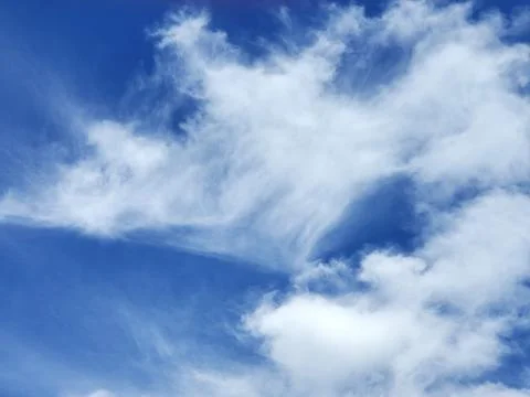 Wispy cirrus clouds Stock Photos