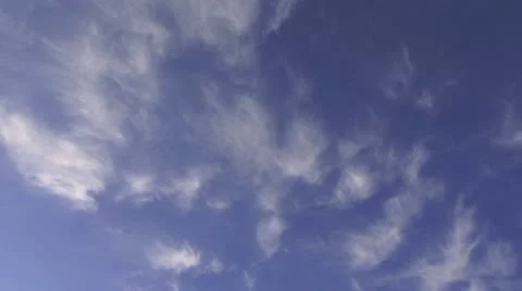 Wispy Cloud Patterns Timelapse Stock Footage 11180446