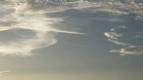 Wispy Clouds in a Blue Sky 스톡 사진