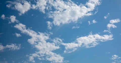 Wispy Clouds with Clear Blue Sky Video stock 91783492