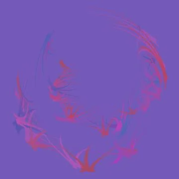 Wispy feathered ring design Illustrazione stock