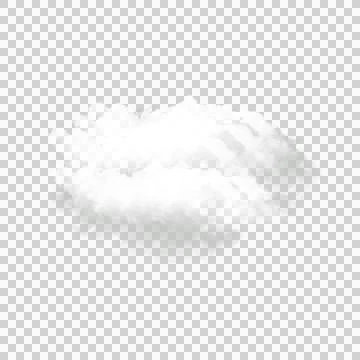 Wispy realistic digital cloud atmospheric as PNG element Stock Illustration