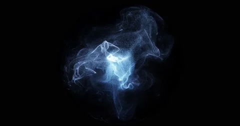 Wispy smoke in motion inside sphere. Stock Footage 137825029