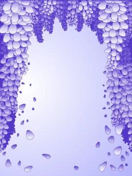 Wisteria border Stock Illustration