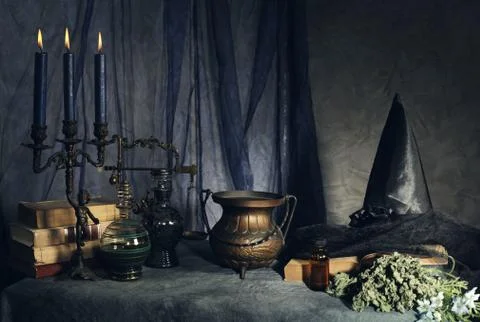 Witch accessories Stock Photos