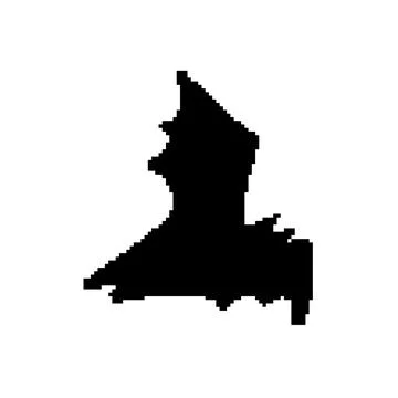 Witch bat halloween pixel art vector illustration 库存插图