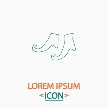 Witch boots computer symbol イラスト素材