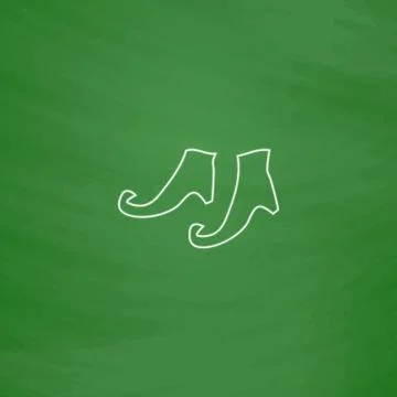 Witch boots computer symbol Stock Illustration