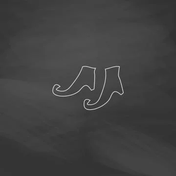 Witch boots computer symbol Stock Illustration