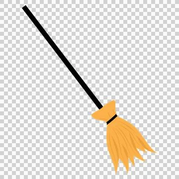 Witch broom Halloween Stock Illustration