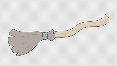 Witch broomstick Stock Footage 339091576