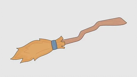 Witch broomstick Stock Footage 339091586