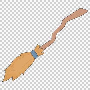 Witch broomstick Stock Illustration