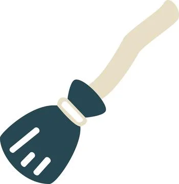 Witch broomstick magical flying tool icon Stock Illustration