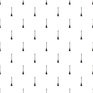 Witch broomstick repeating seamless pattern background 스톡 일러스트