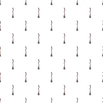 Witch broomstick seamless pattern for halloween background Illustrazione stock