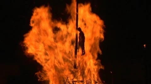 Witch burn slow 02 Stock-Footage 20604815