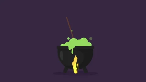 Witch cauldron Stock Footage 287028211