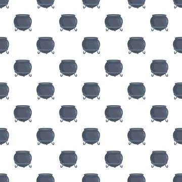 Witch cauldron seamless pattern for halloween designs Illustrazione stock