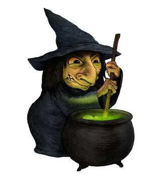 Witch Cutout Stock Illustration
