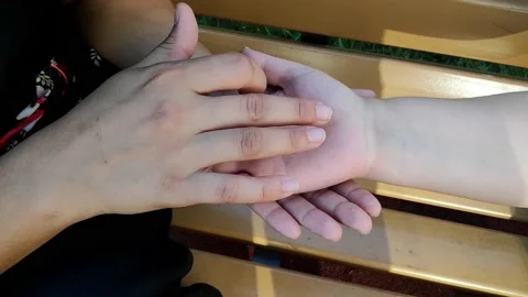 Witch fortune teller gypsy reading fortune lines on female palm hand, close up Stock Footage 159901019