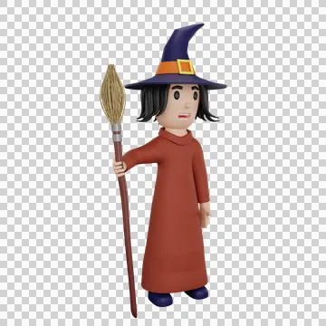 Witch with halloween concept Stock Illustration