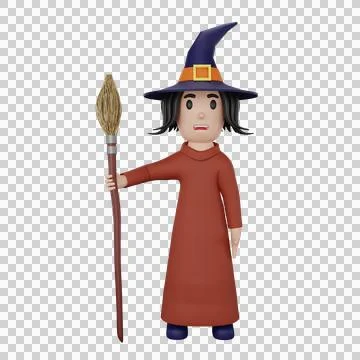 Witch with halloween concept Stock Illustration