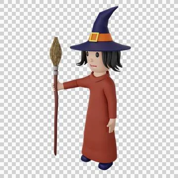 Witch with halloween concept Stock Illustration