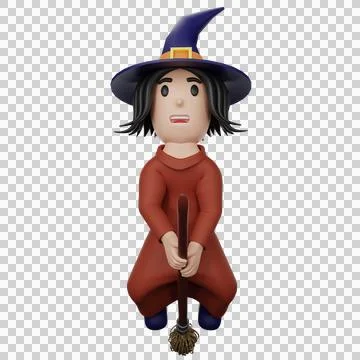 Witch with halloween concept Stock Illustration