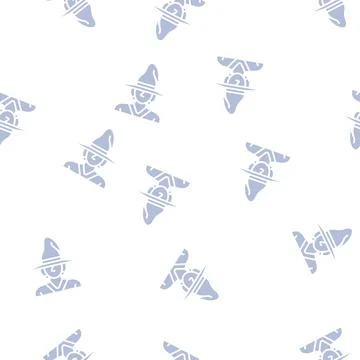 Witch halloween glyph seamless pattern Illustrazione stock