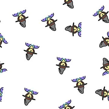 Witch halloween vector seamless pattern イラスト素材