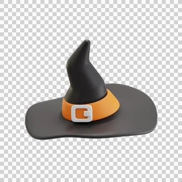 Witch Hat 3D Illustrations, 3D rendering Stock Illustration