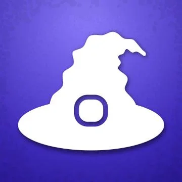 Witch hat applique background Stock Illustration