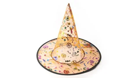 Witch hat. Cap on a white background. Witchcraft and magic. Foto stock