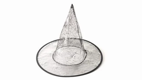 Witch hat. Cap on a white background. Witchcraft and magic. Stock Photos