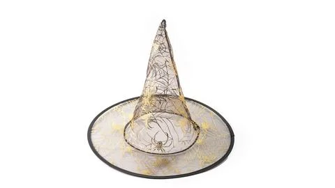 Witch hat. Cap on a white background. Witchcraft and magic. Stock-Fotos