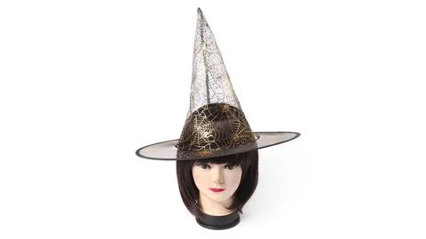 Witch hat. Cap on a white background. Witchcraft and magic. 스톡 사진